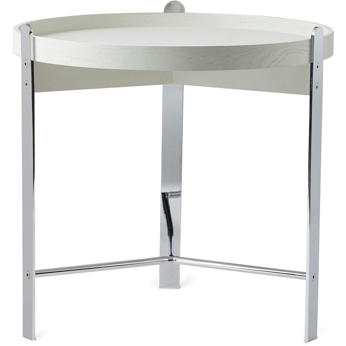 Compose Coffee Table 50 cm, Warm White / Chrome
