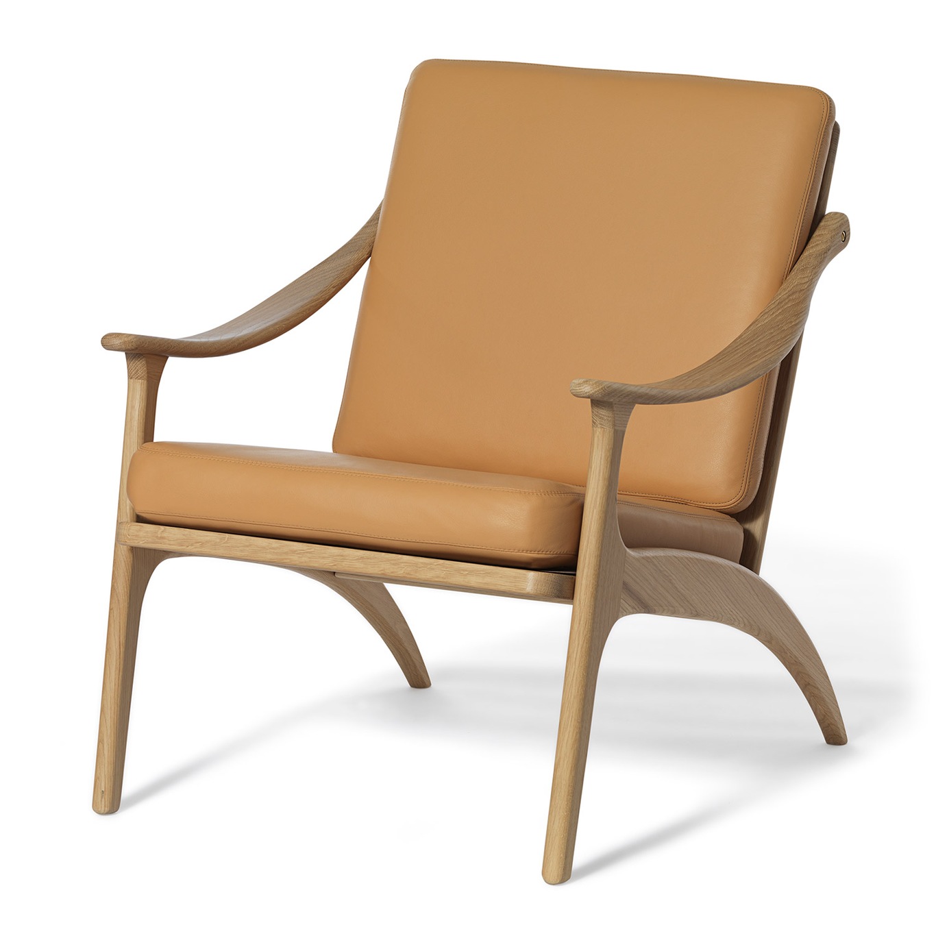 Lean Back Lounge Chair, White Oiled Oak / Nature