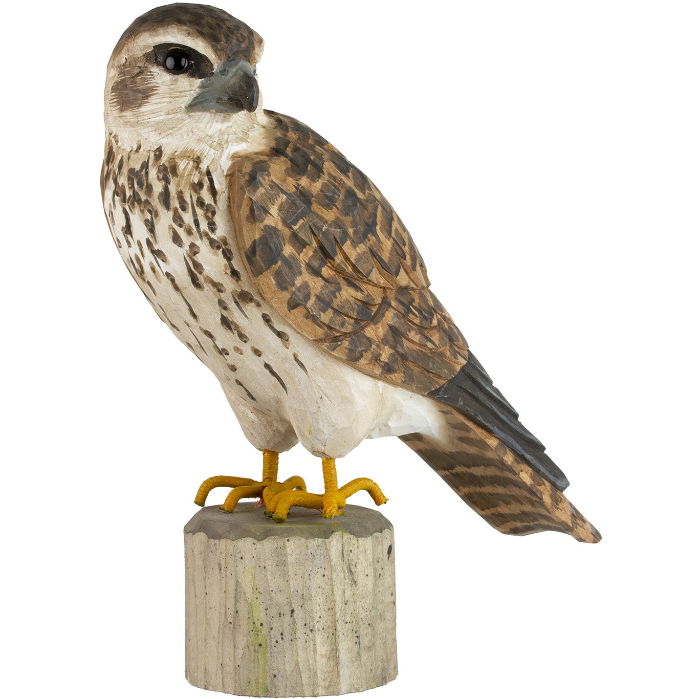 DecoBirds Hand-carved Bird, Merlin