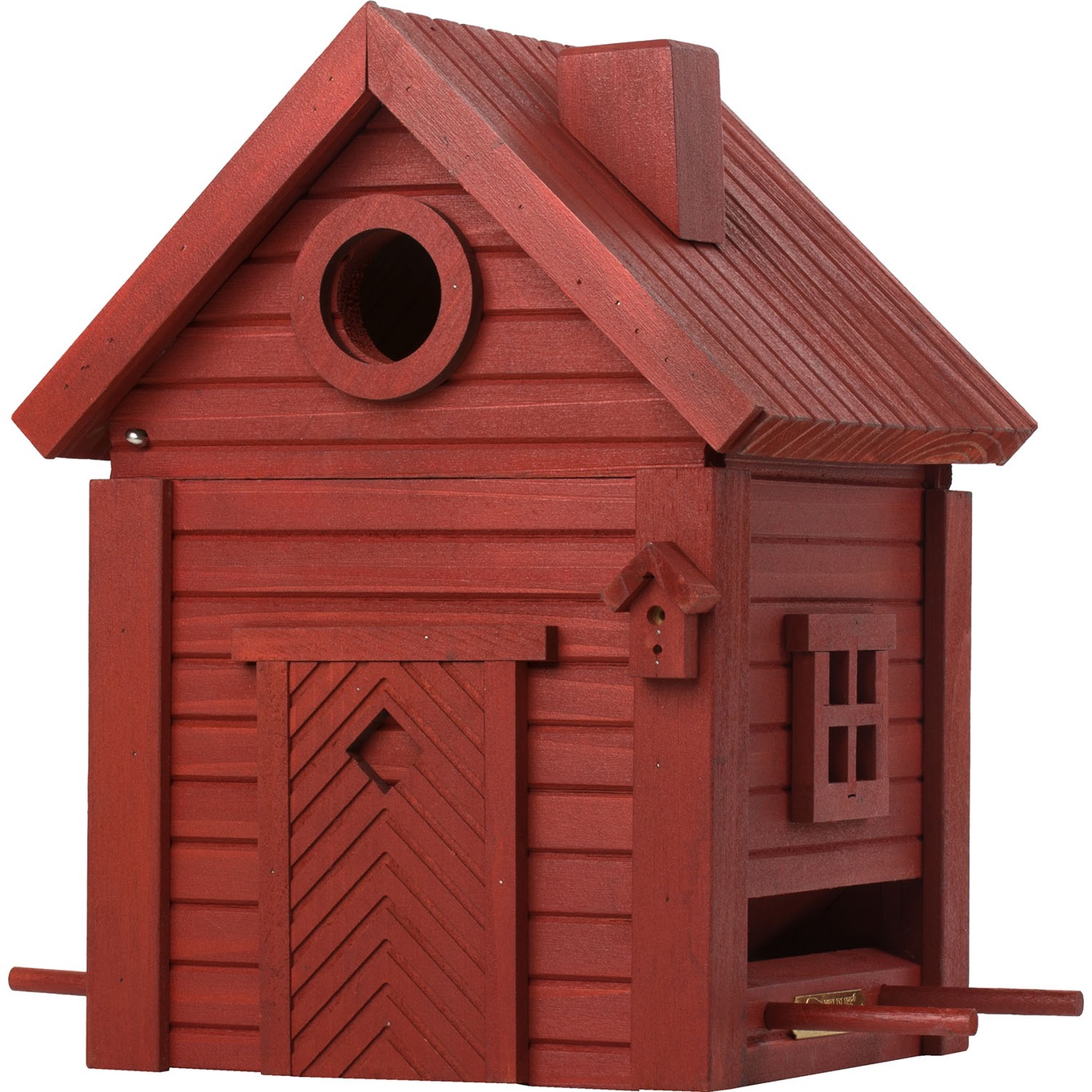 Multiholk Bird Feeder / Birdhouse, Oxide Red