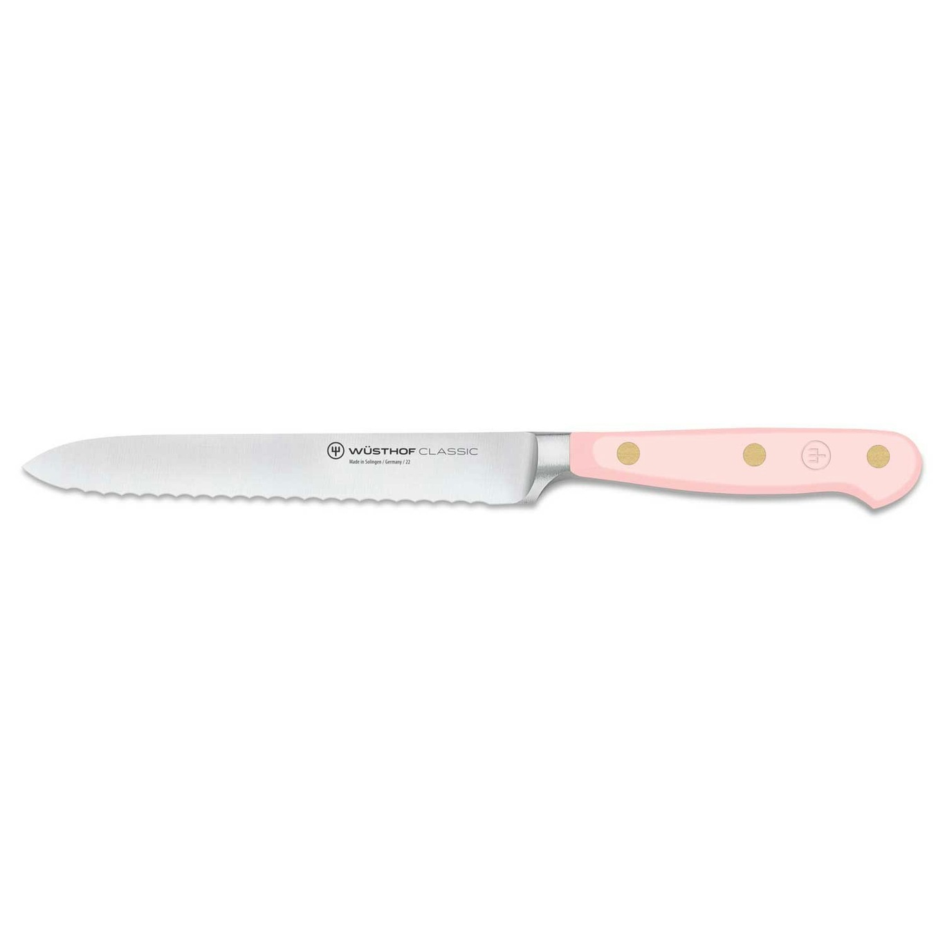 Classic Colour Serrated Utility Knife 14 cm, Pink Himalayan Salt