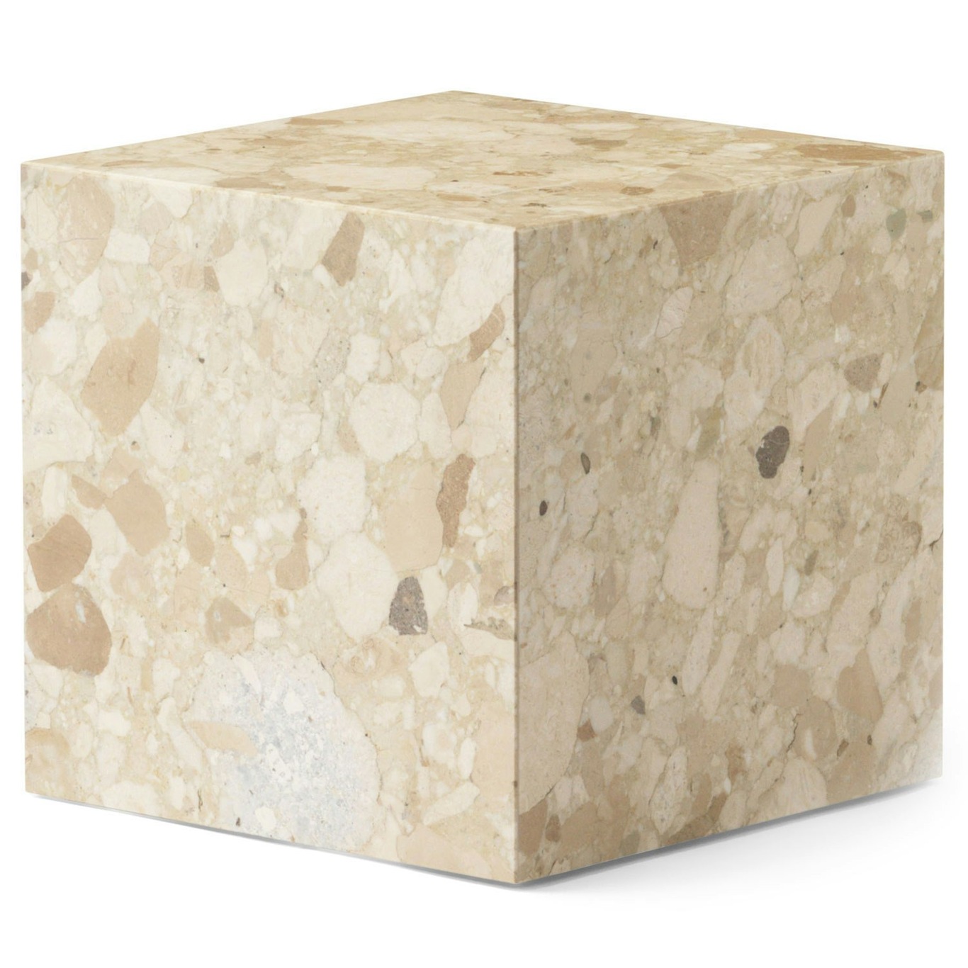 Plinth Cubic Beistelltisch 40x40 cm, Kunis Breccia Marmor