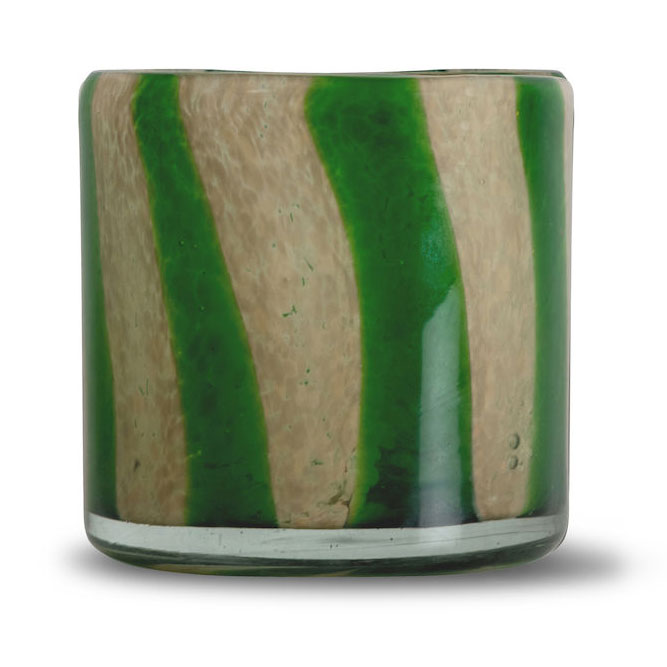 Calore Kerzenständer / Vase M, Grün / Beige