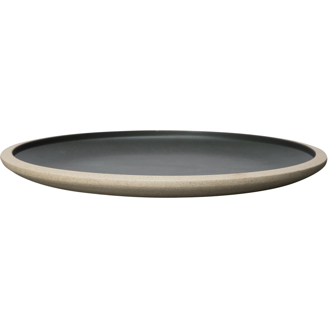 Fumiko Plate 25,6x2 cm, Beige/Black