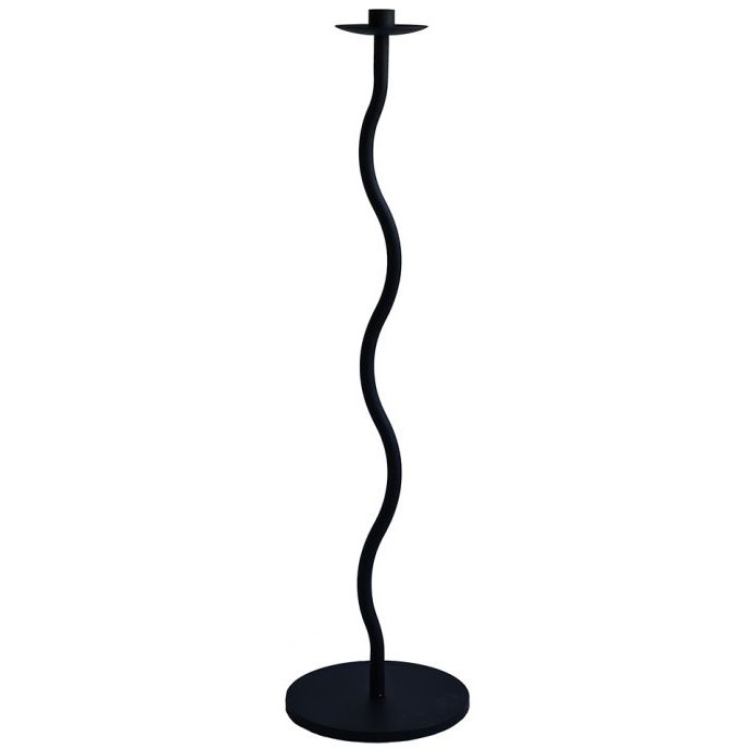 Curved Kerzenständer 75 cm, Schwarz