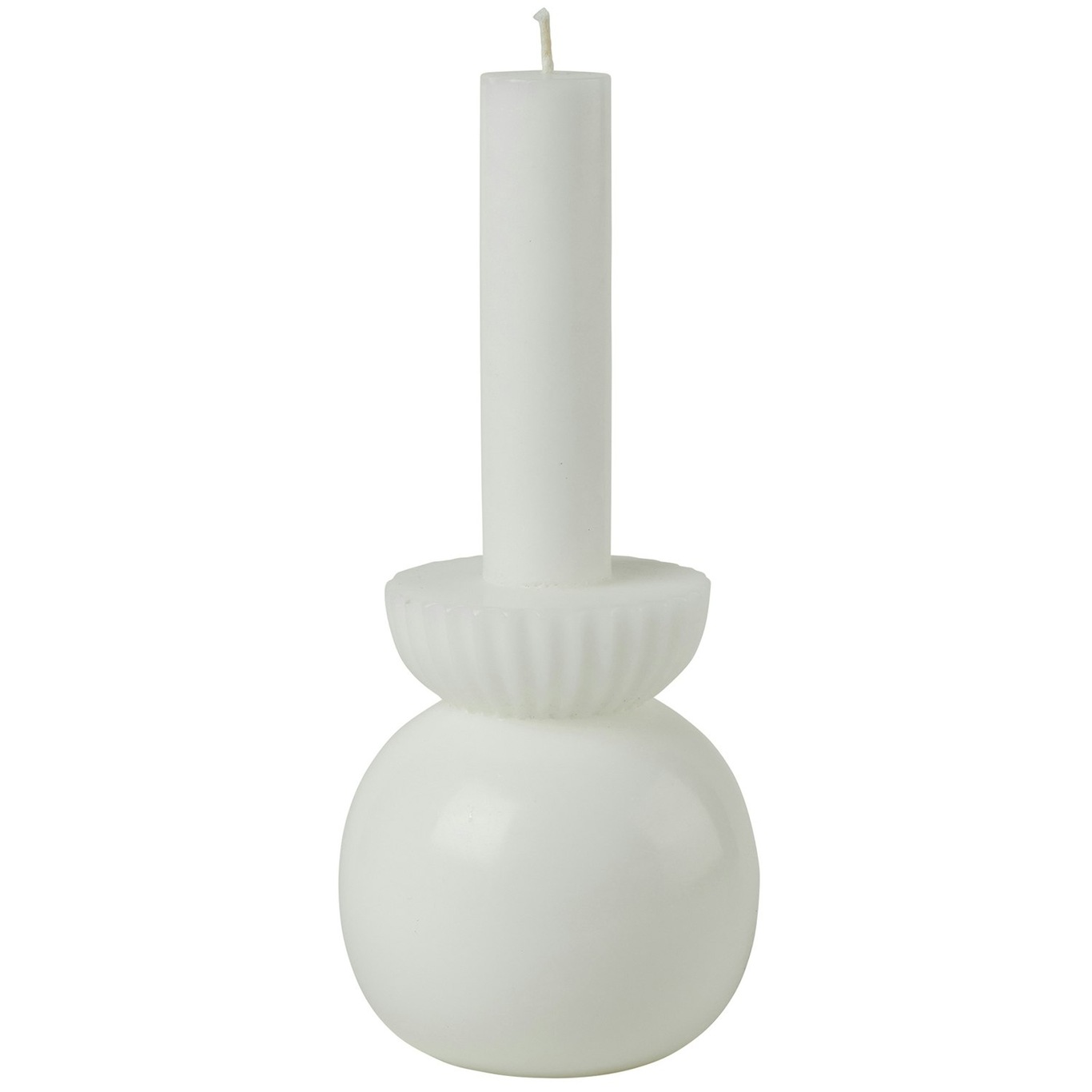 Candleholder Kerze M, Weiß