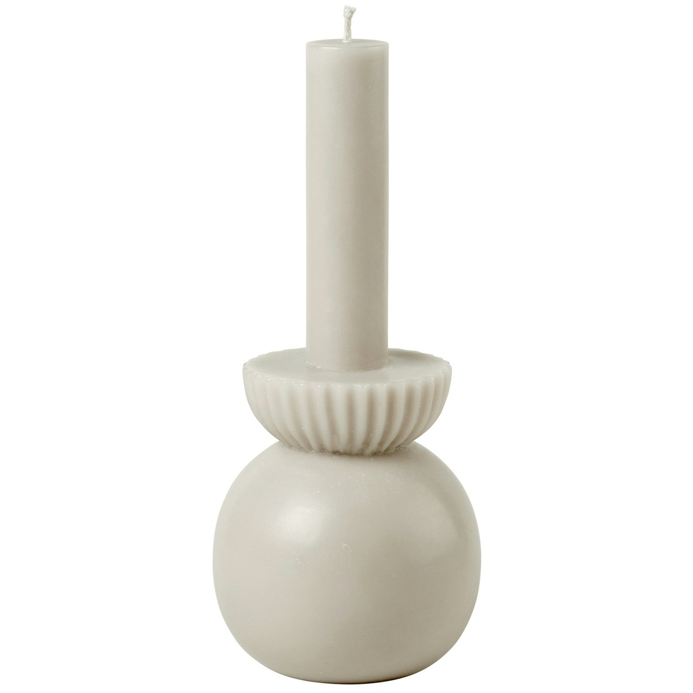 Cozy Candle Candleholder- White- S- 18H Kerze, M Light Stone Grey