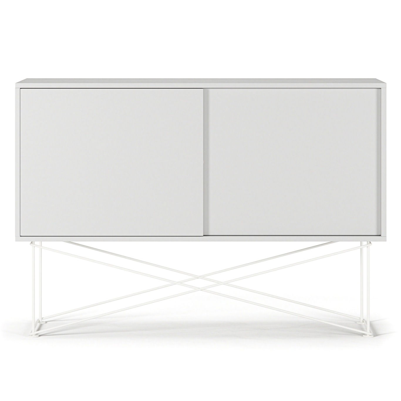 Vogue Sideboard mit Ständer 136 cm, Weiß / Weiß