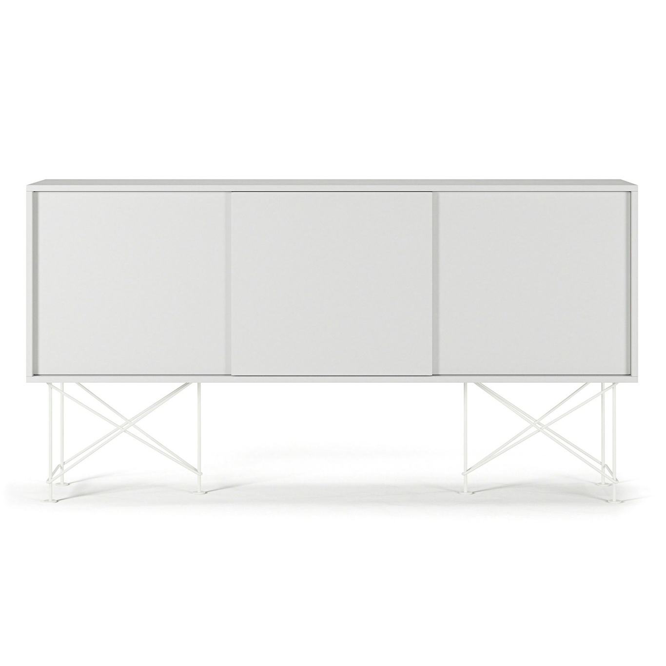 Vogue Sideboard mit Ständer 180 cm, Weiß / Weiß
