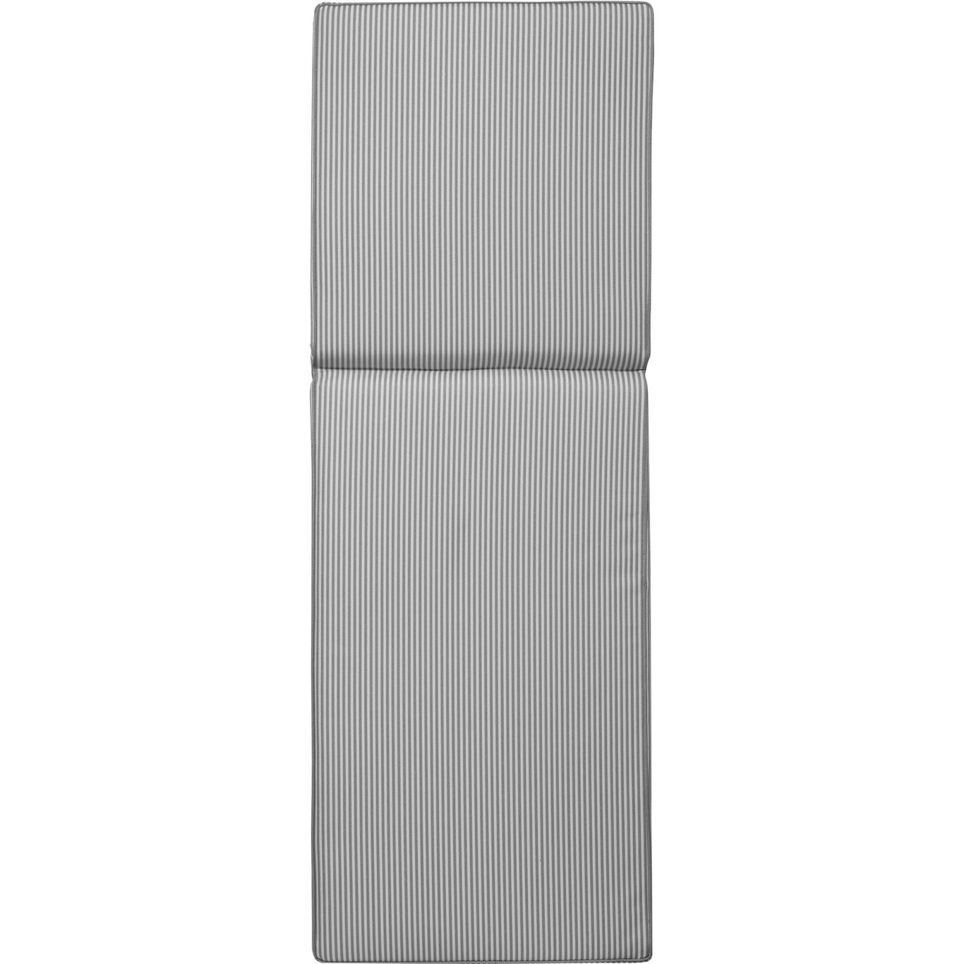 Narrow Stripe Sonnenbankkissen 60x186 cm, Grau