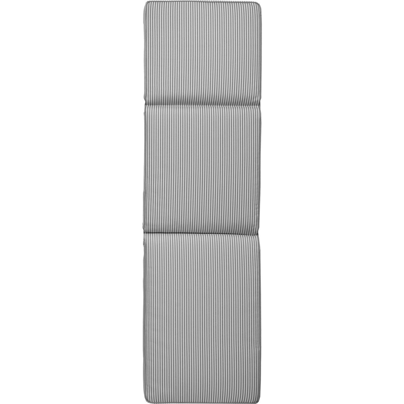 Narrow Stripe Sonnenbankkissen 50x186 cm, Grau