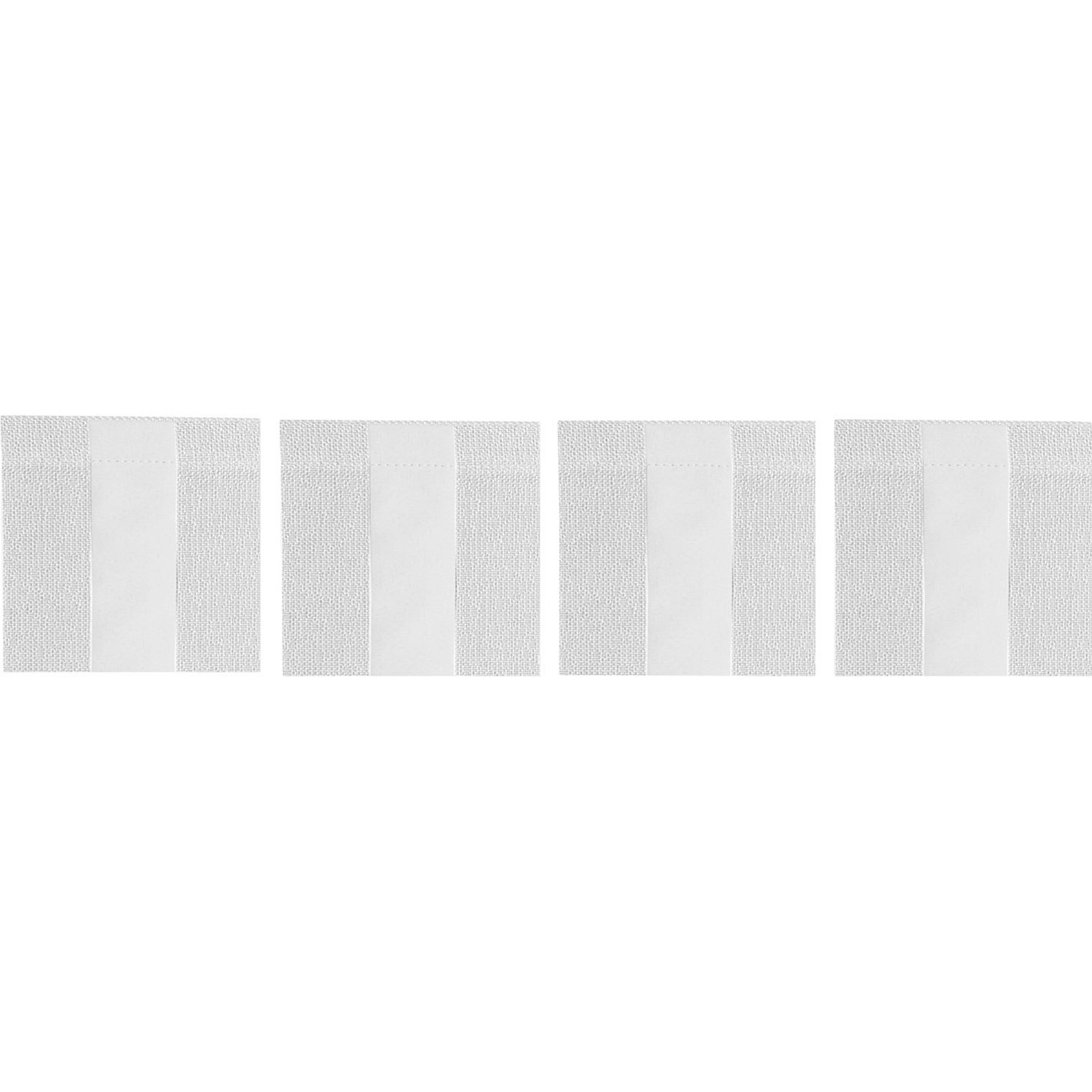 Wide Stripe Glasuntersetzer 10x10 cm 4-er Set, Weiß
