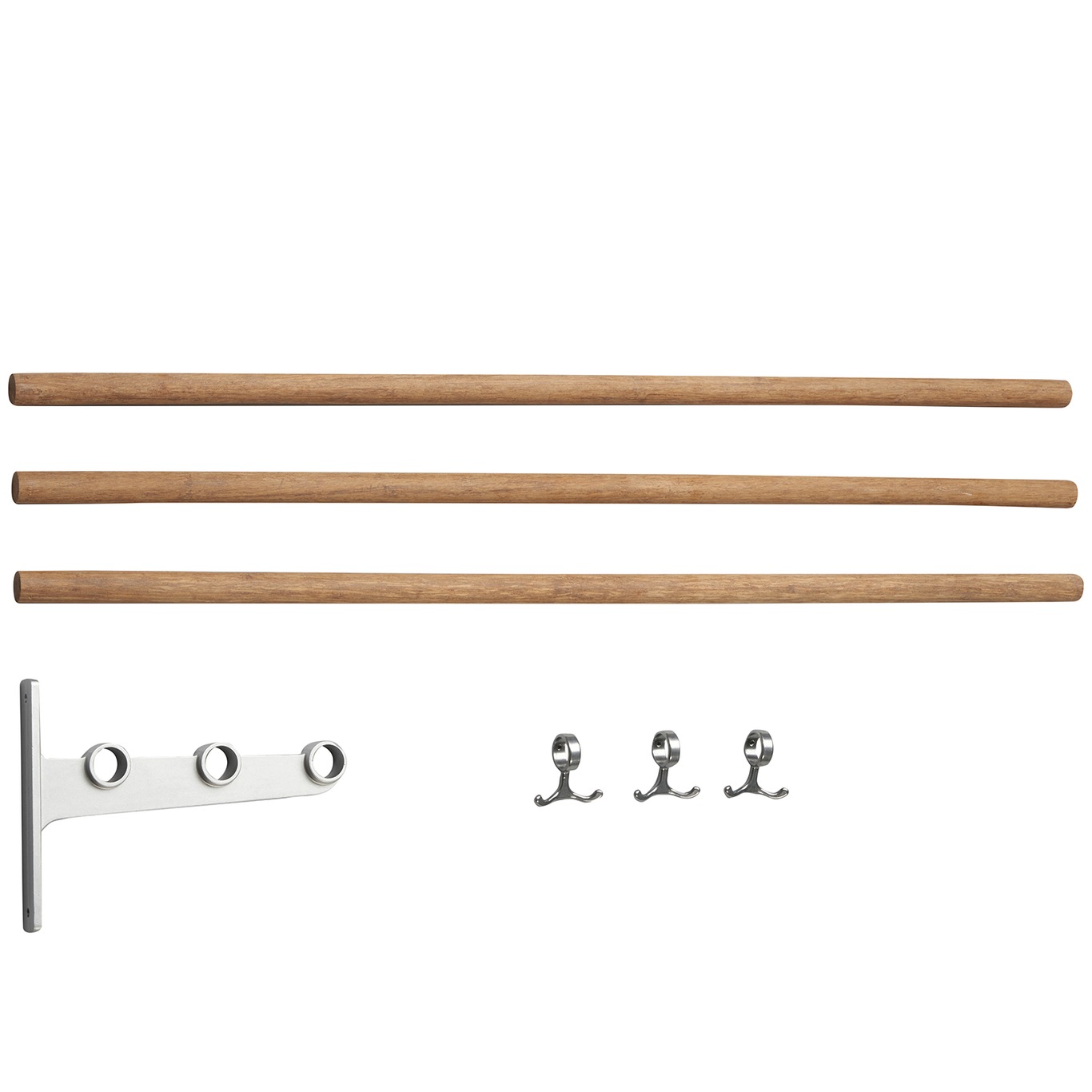 Nostalgi Extension Part For Hat Rack/ Shoe Rack, Aluminium Erweiterungsteil Für Hutablage / Schuhregal, Aluminium Aluminium Bamboo
