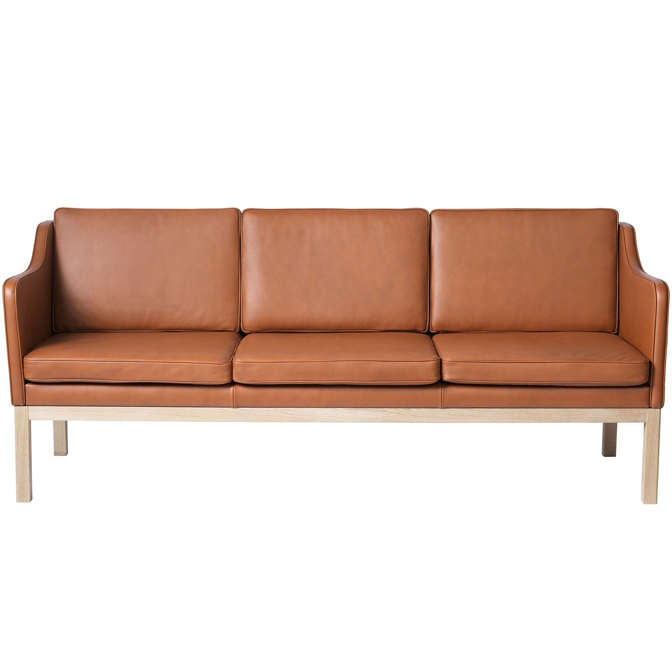 J182 3-Sitzer-Sofa, Zea Leder Cognacfarben