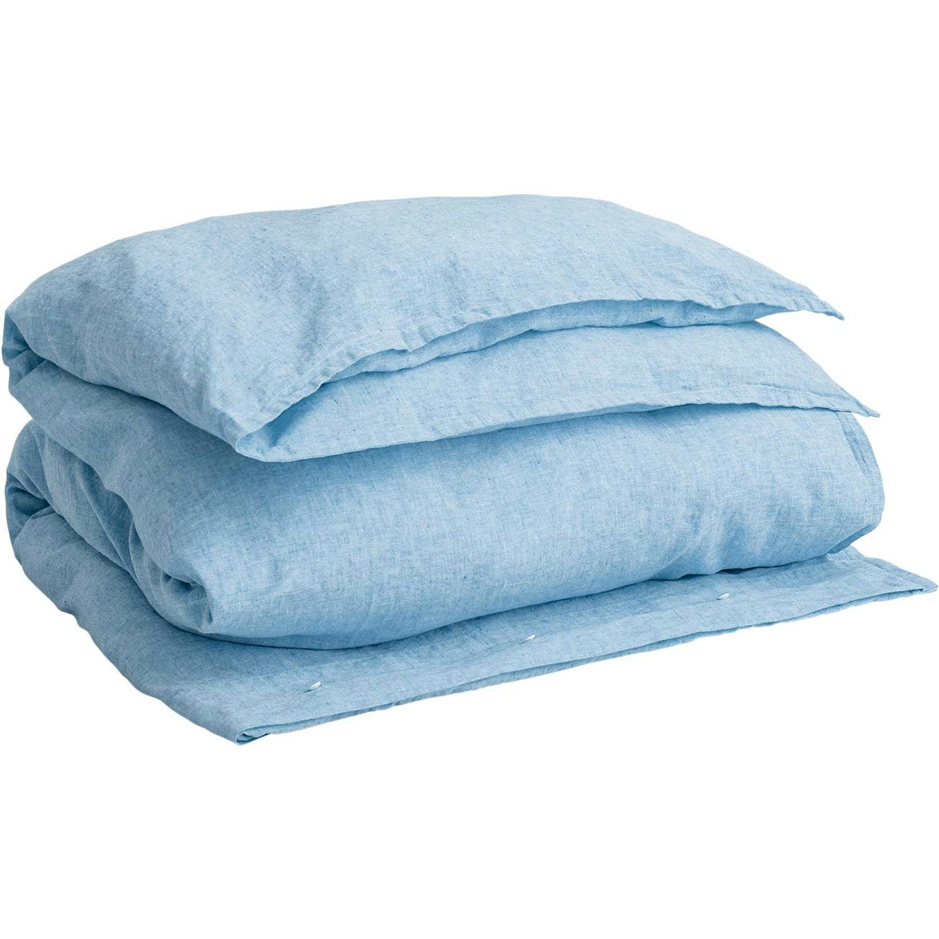 Cotton Linen Bettdeckenbezug Silver Lake Blue, 220x220 cm