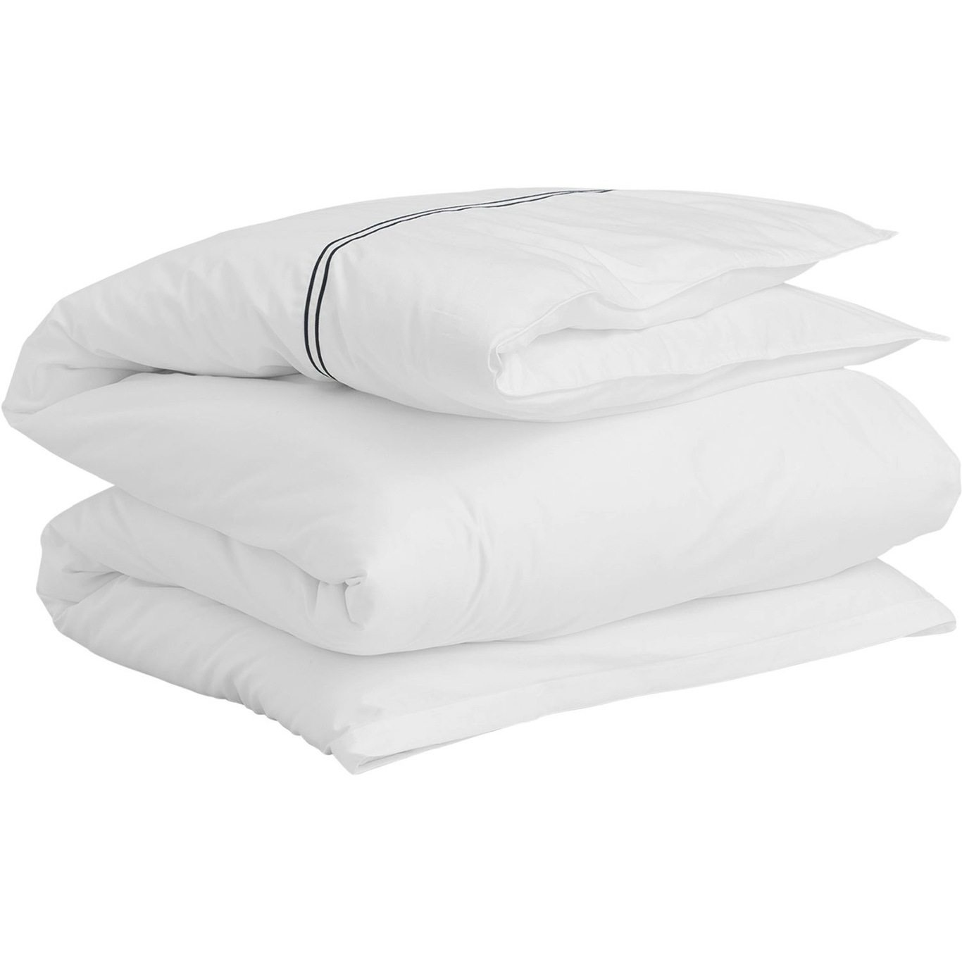 Sateen Stitch Bettbezug Weiß, 220x220 cm