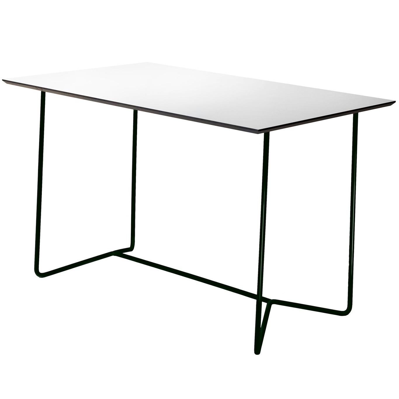 High Tech Tisch 70x100 cm, Laminat / Schwarz