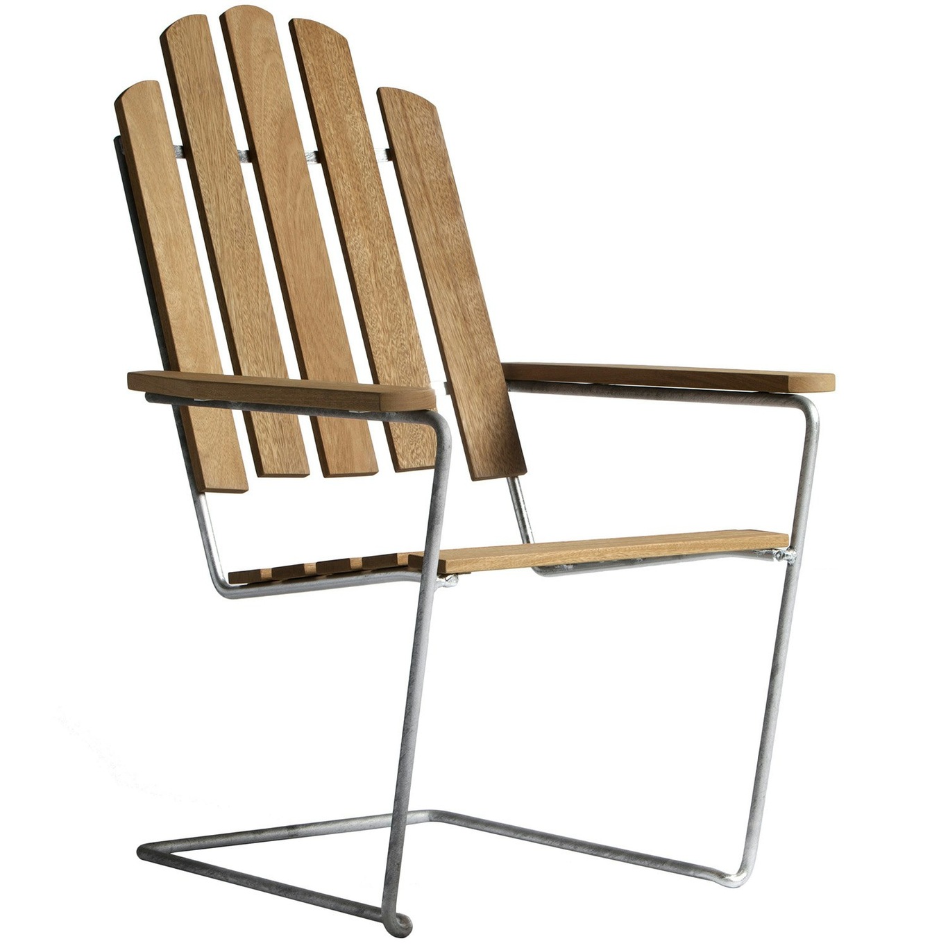 Lounge Stuhl A3, Geölte Eiche / Heiß Verzinkter Stahl