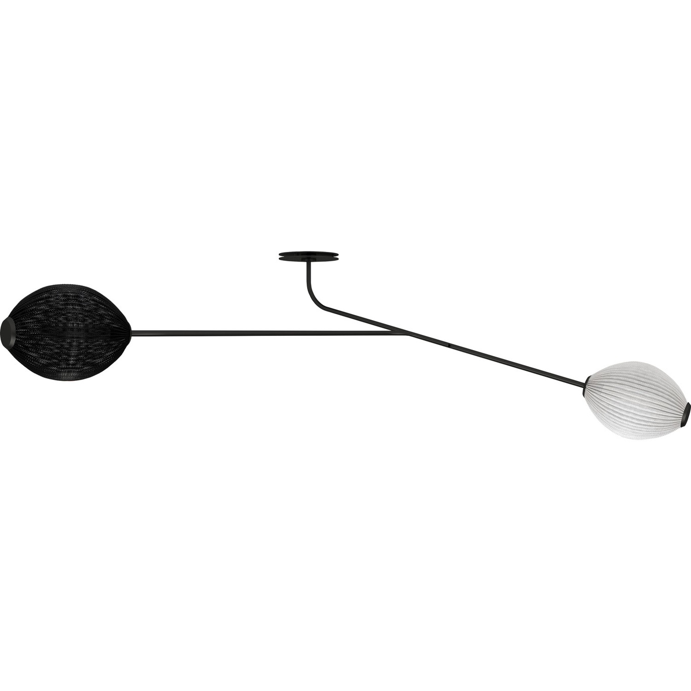 Satellite Wand- Und Deckenlampe, Schwarz / Weiß