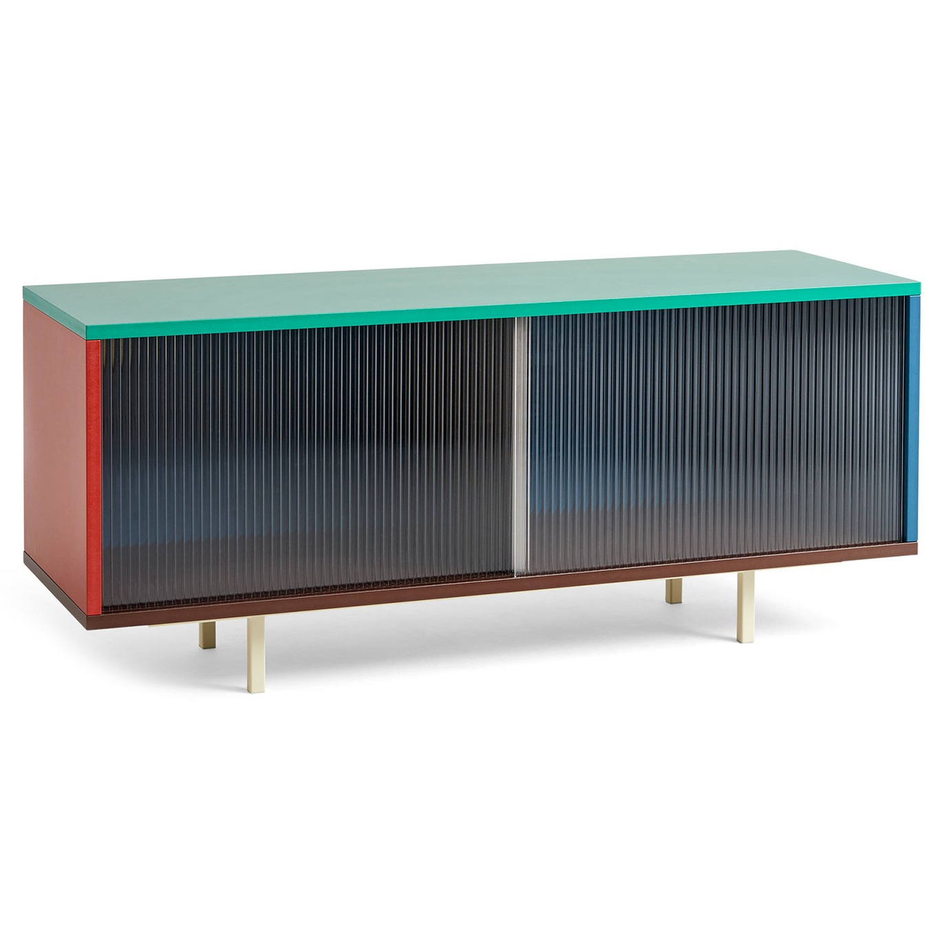 Colour Cabinet Sideboard Glastür, 120 cm / Multi