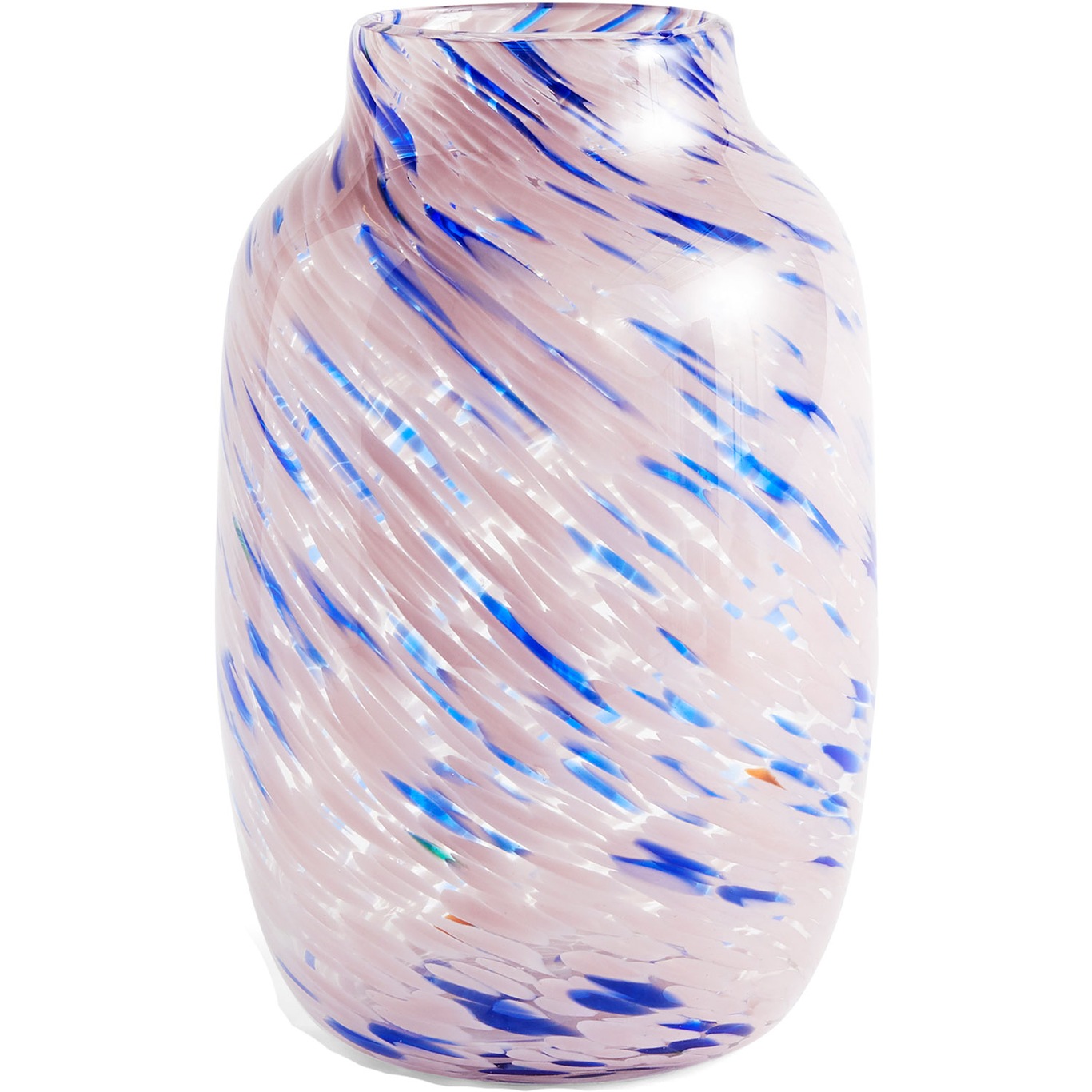 Splash Vase Rund L Ø18.5 cm, Hell-Pink/Blau