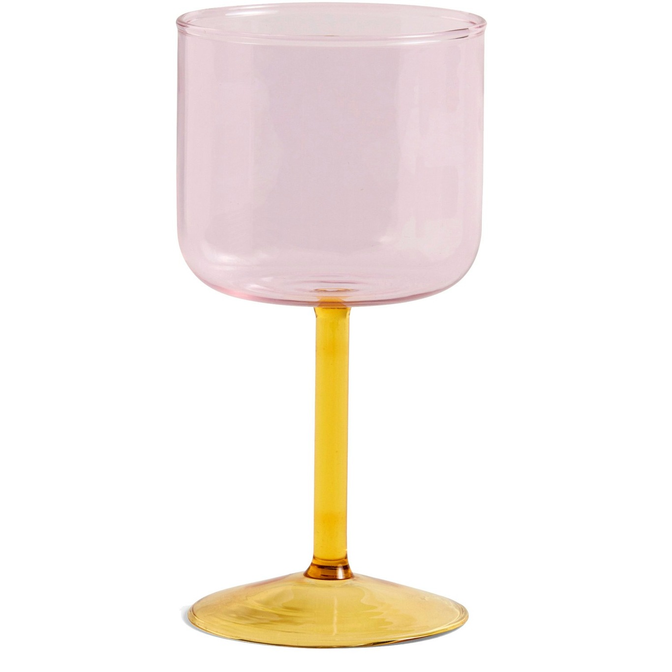 Tint Weinglas 2-er Set, Rosa / Gelb