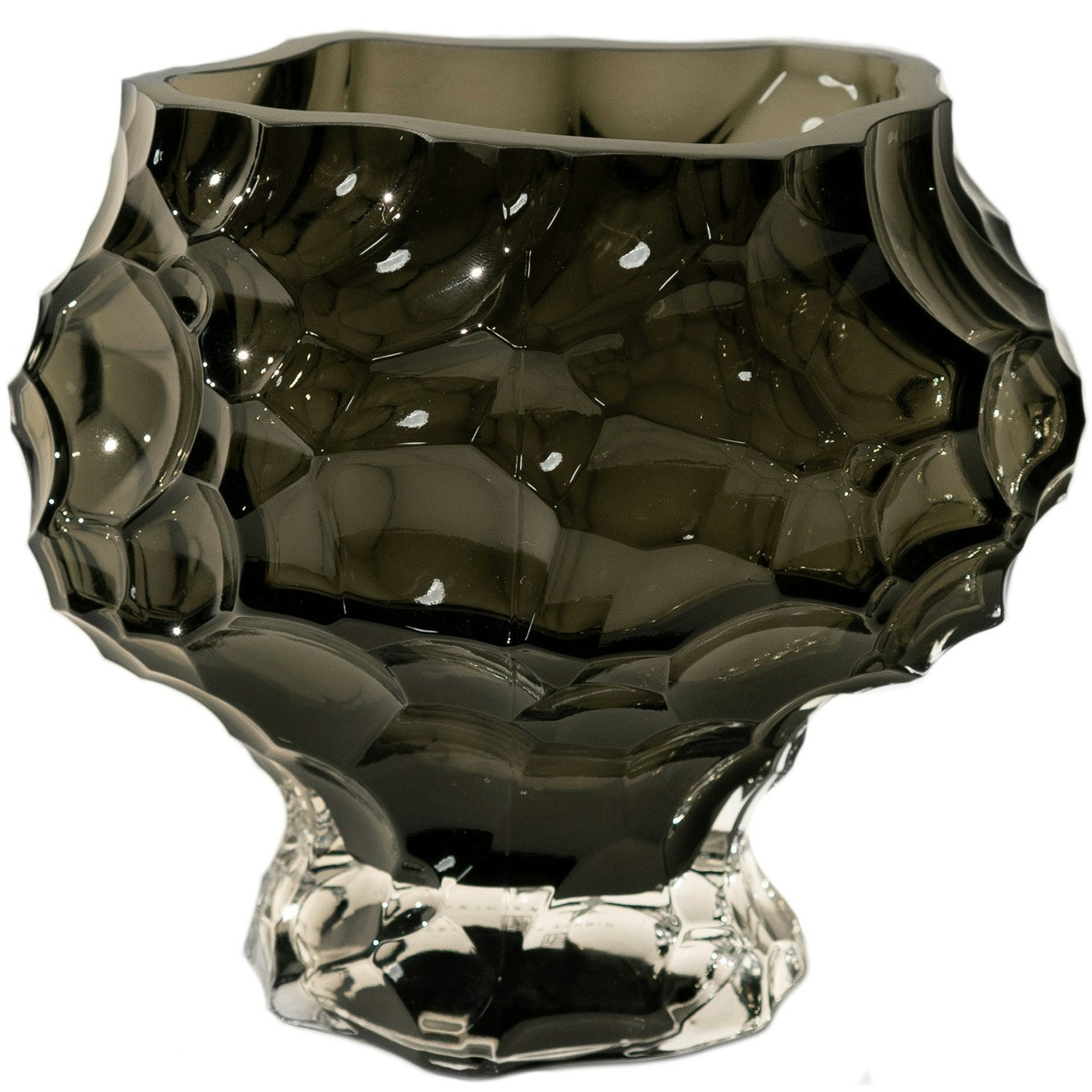 Canyon Medi- Clear Vase 18 cm, Rauchfarben