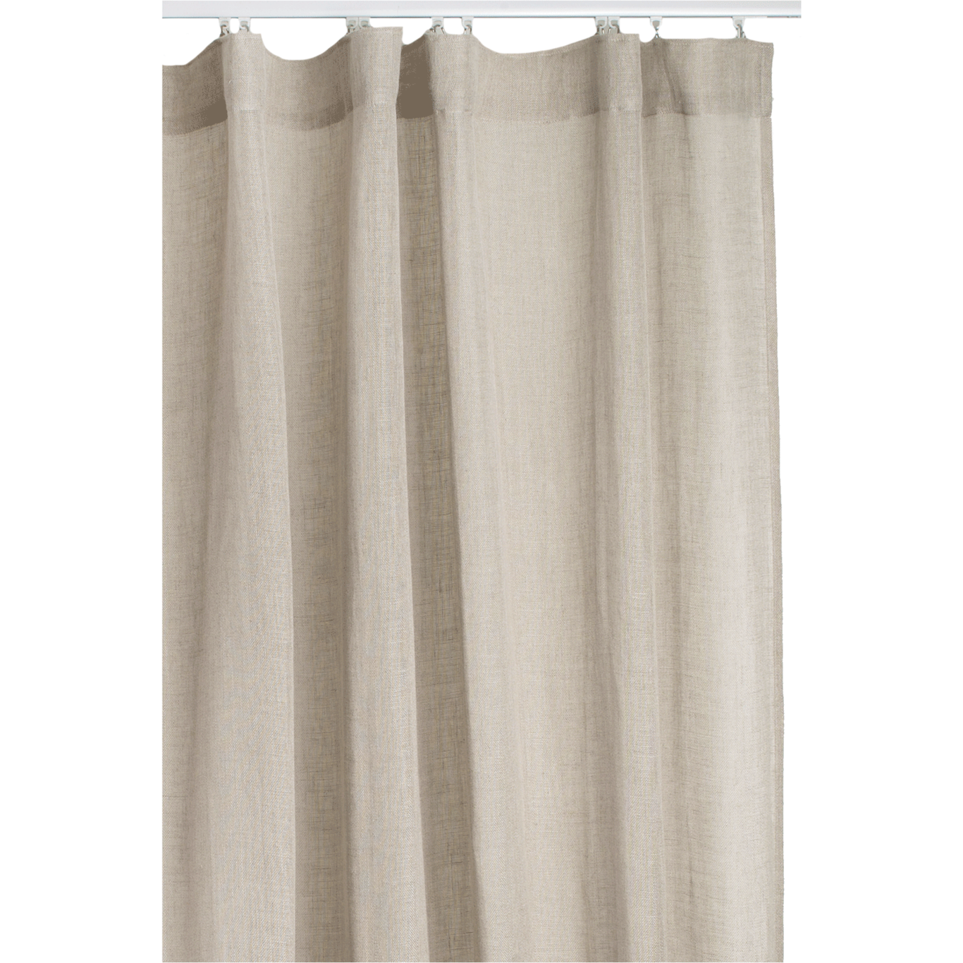 Sirocco Vorhang mit Faltenband 135x250 cm, Natur