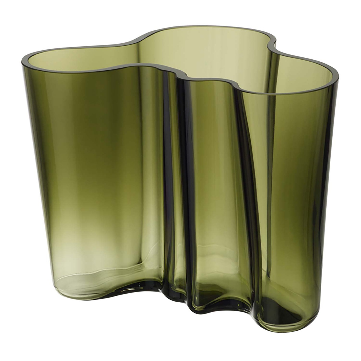 Alvar Aalto Vase, 16 cm/ Moosgrün