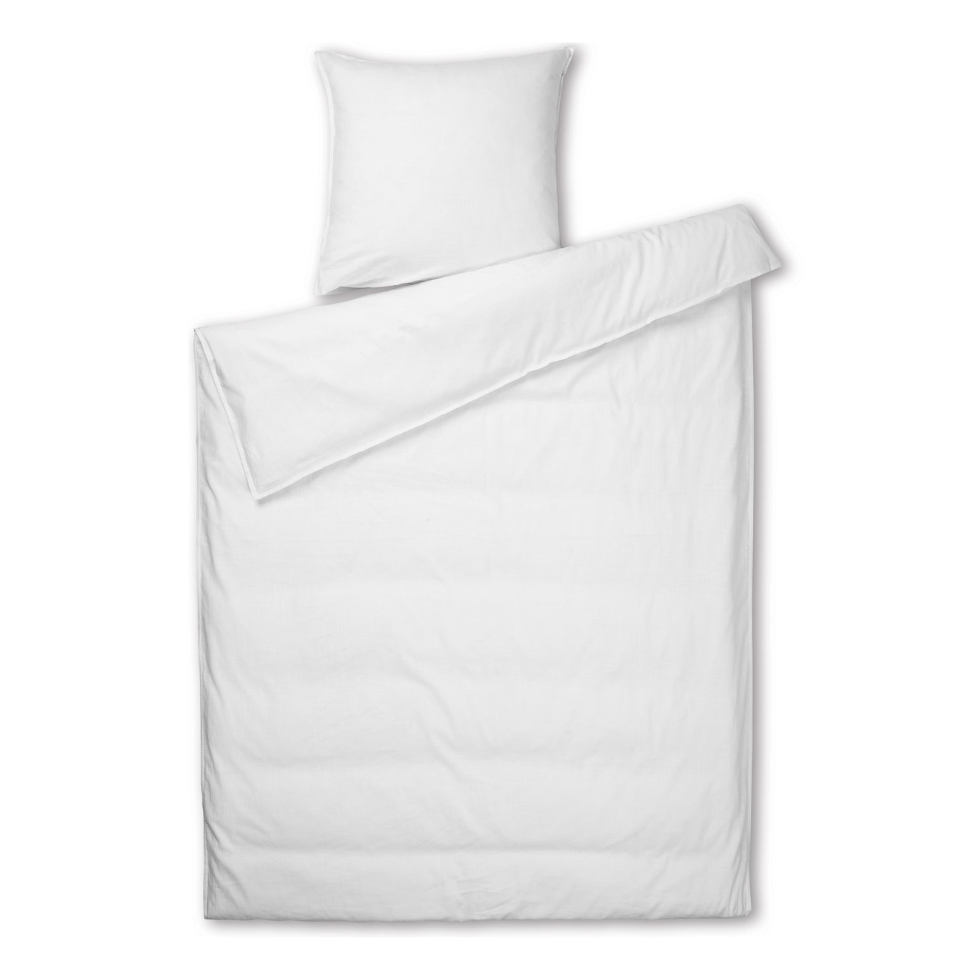 Monochrome Bettbezug Weiß, 220x220 + 50x60 cm