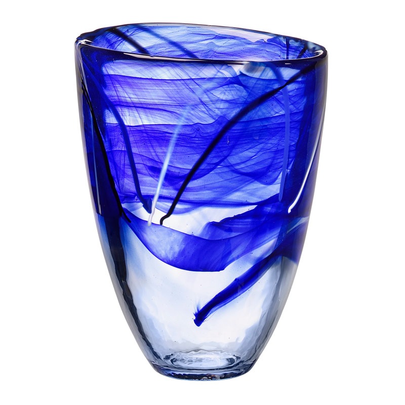 Contrast Vase, Blau