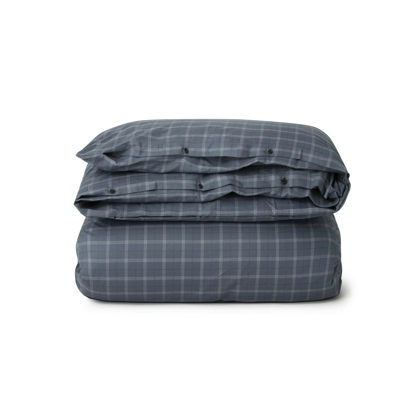 Checked Lyocell/Cotton Pin Point Oxford Duvet Cover, 150x210 cm