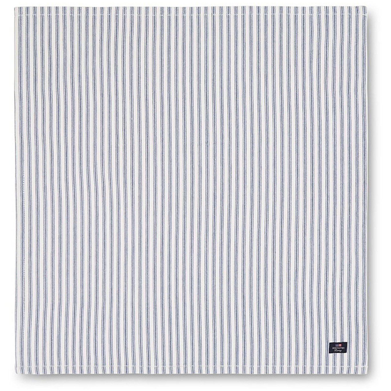 Icons Herringbone Striped Serviette, Blau