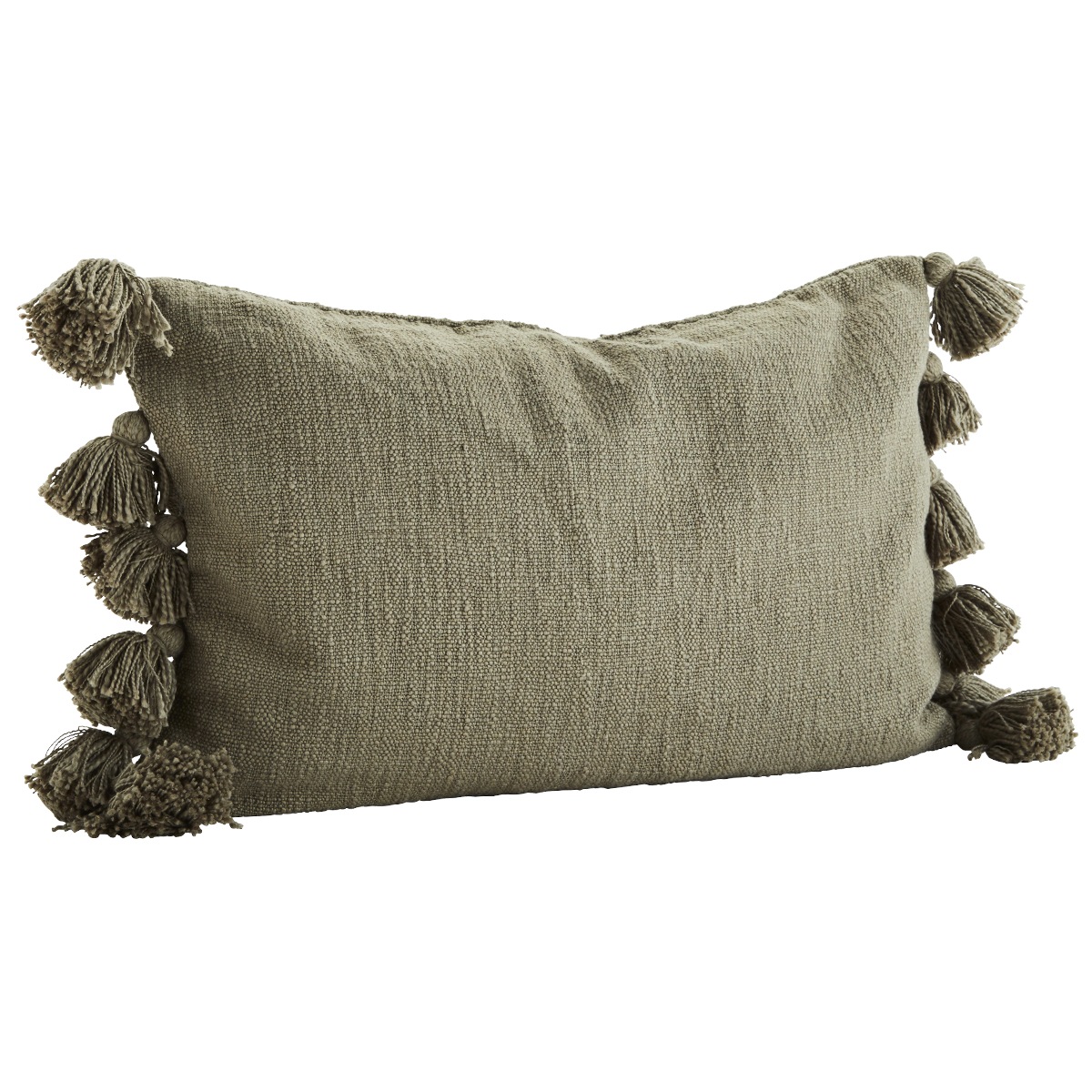 Cushion Cover With Tassels 40x60 cm, Olive