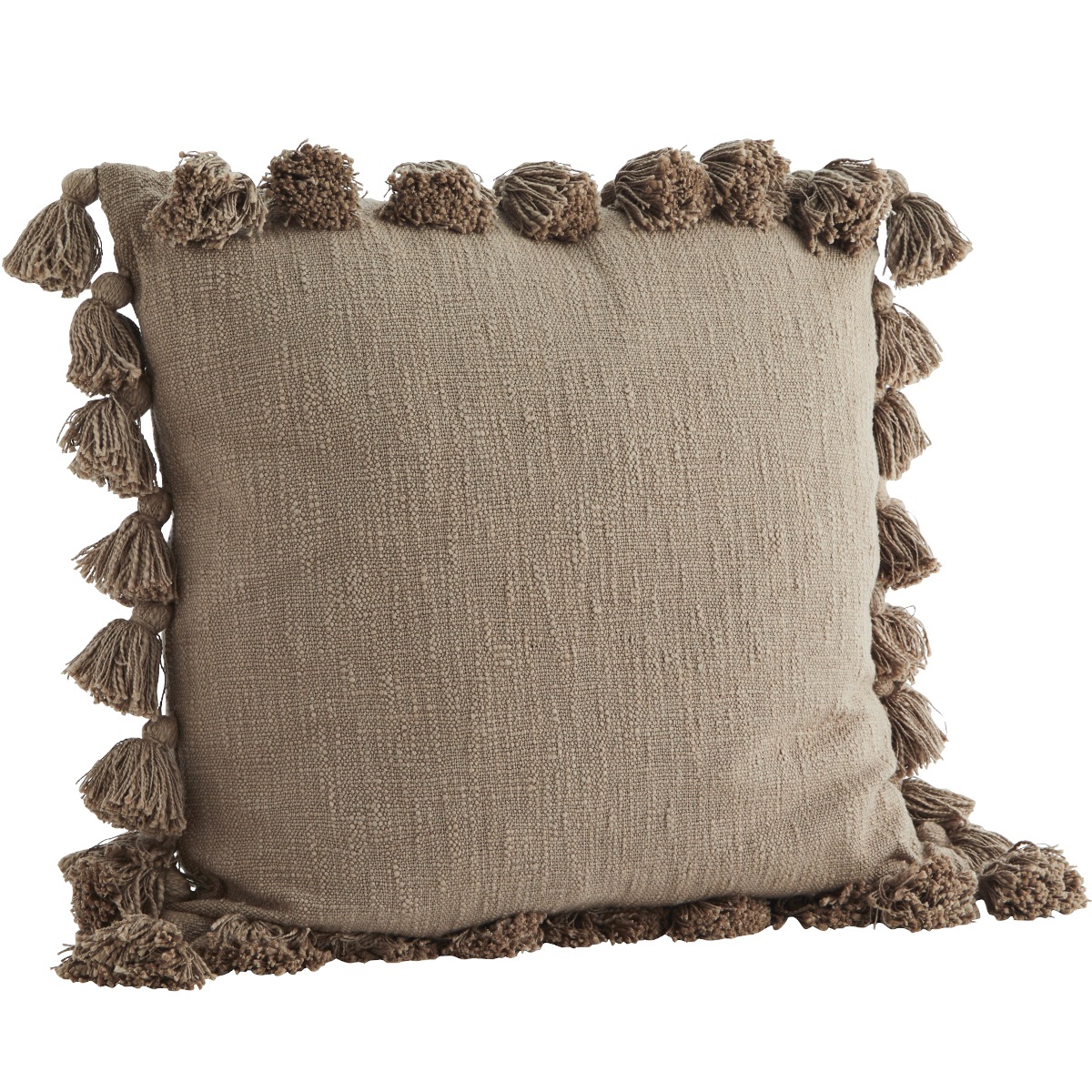 Cushion cover with tassels 60x60 cm, Greige