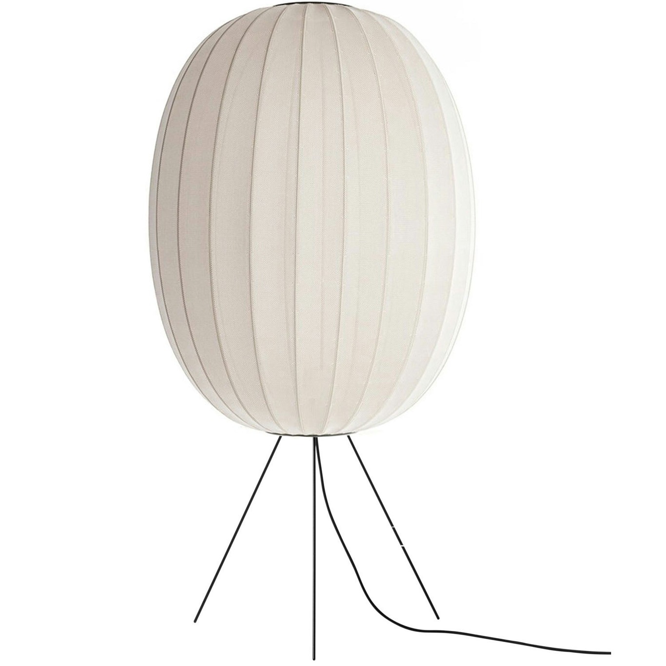 Knit-Wit Stehlampe Hoch Oval 65 cm, Perlweiß