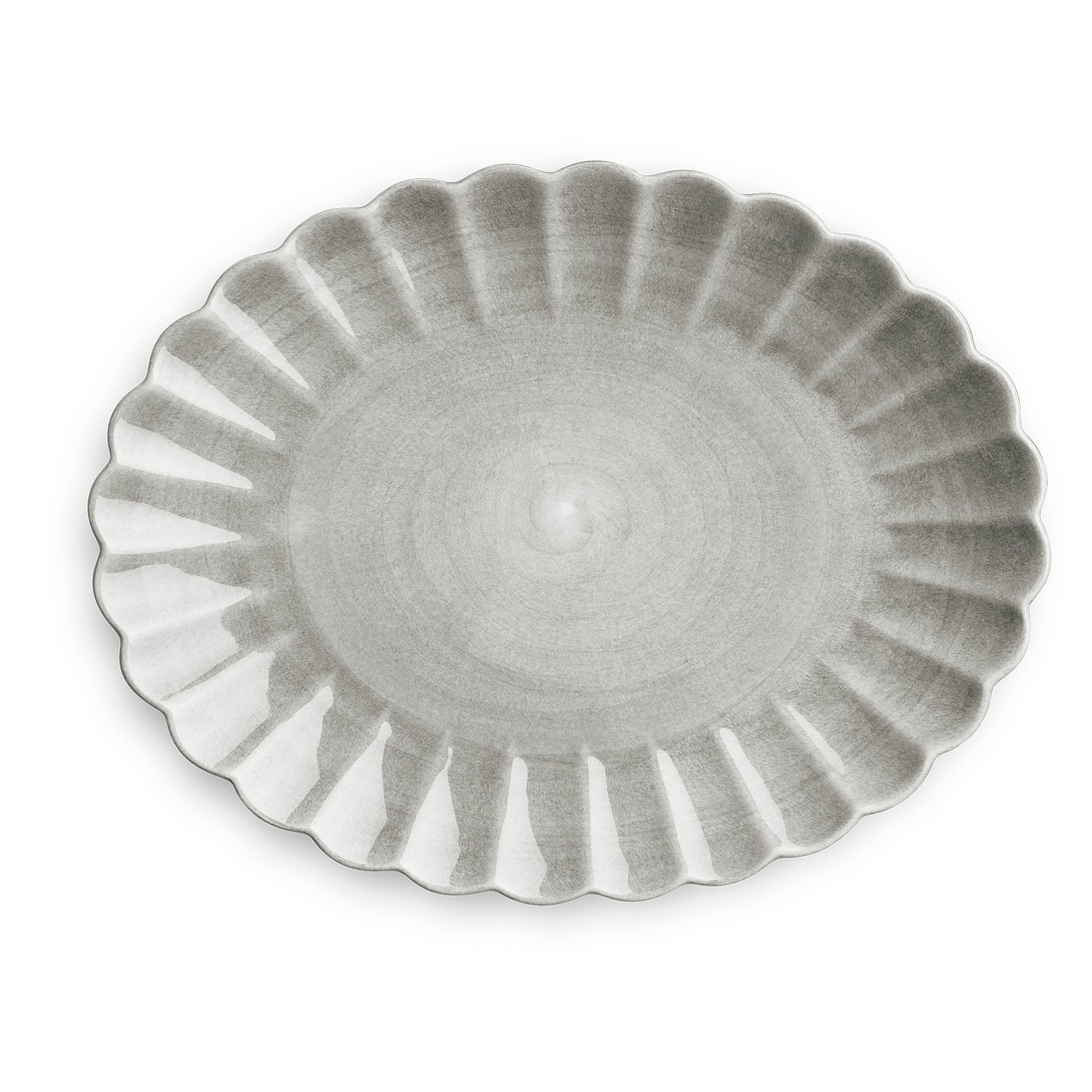 Oyster Teller 35x30 cm, Grau