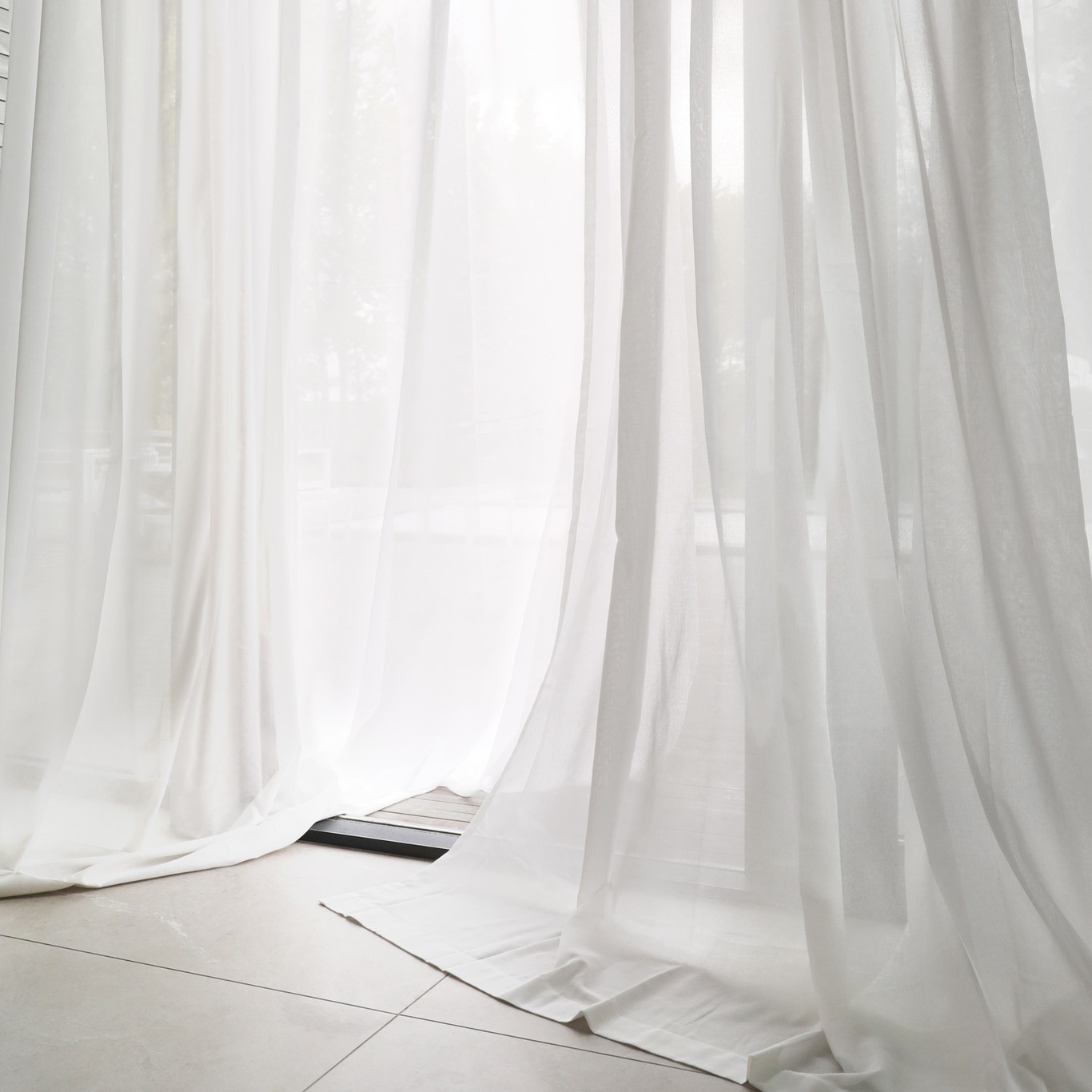 Mimmi Vorhang Recycelt Stoff Einzeln Breite, Naturweiß, 140x290 cm