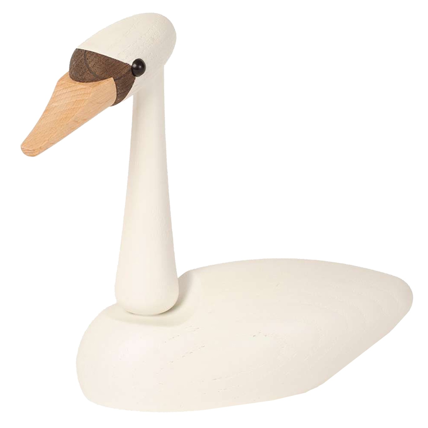 The Swan Holzfigur 13 cm, Weiß