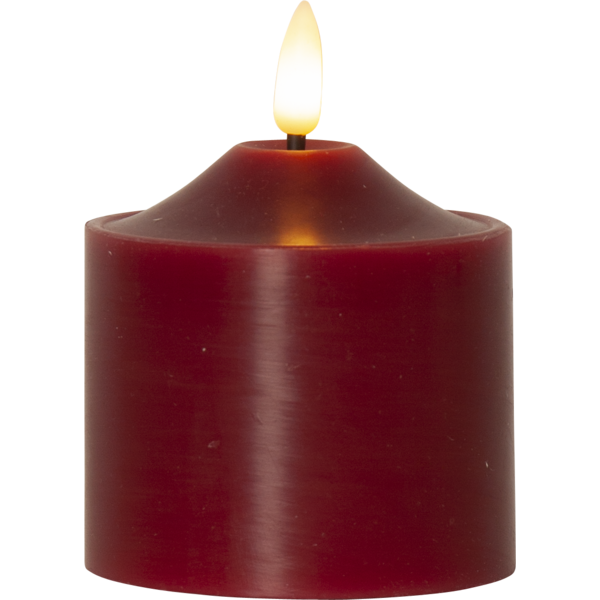 Flamme Stumpenkerze LED Rot, 9,5 cm