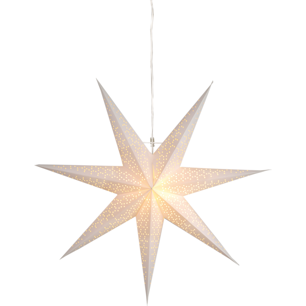Stern mit Punkten Weiß, 70 cm