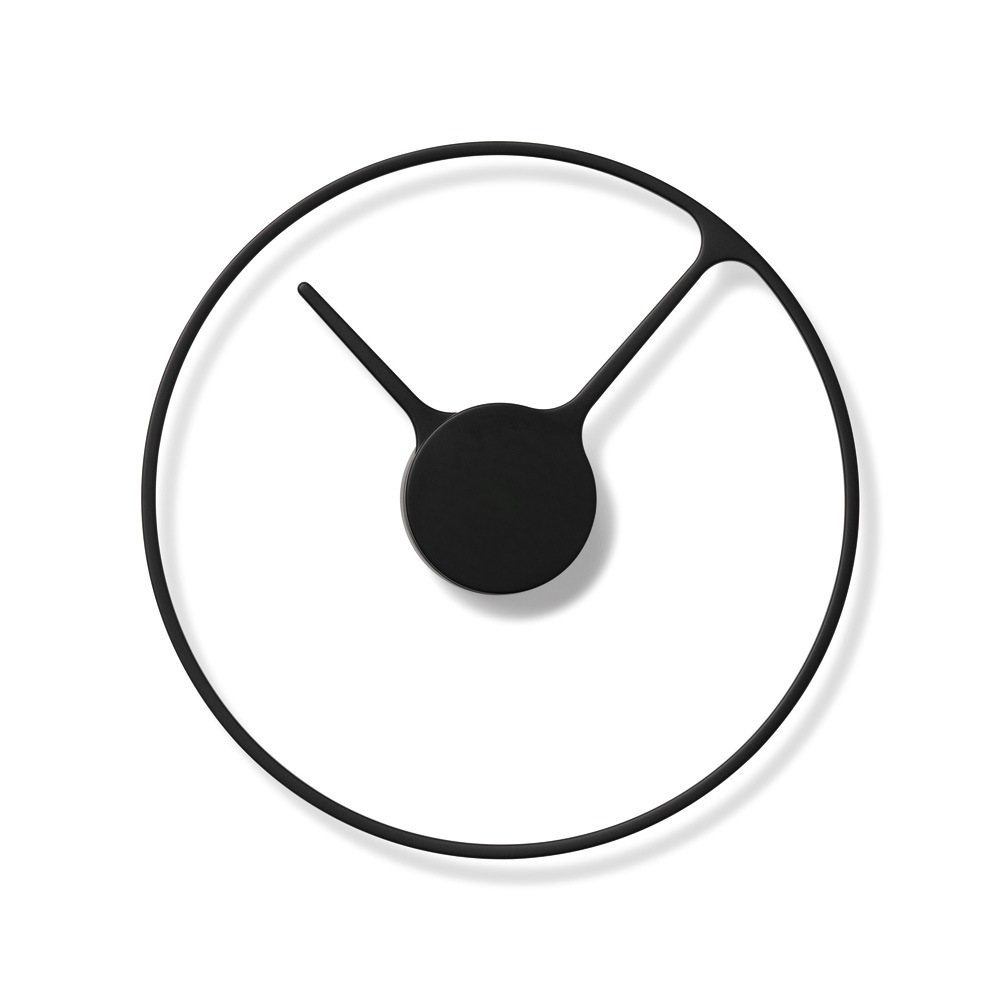 Stelton Time Uhr, Aluminium/Schwarz lackeirt