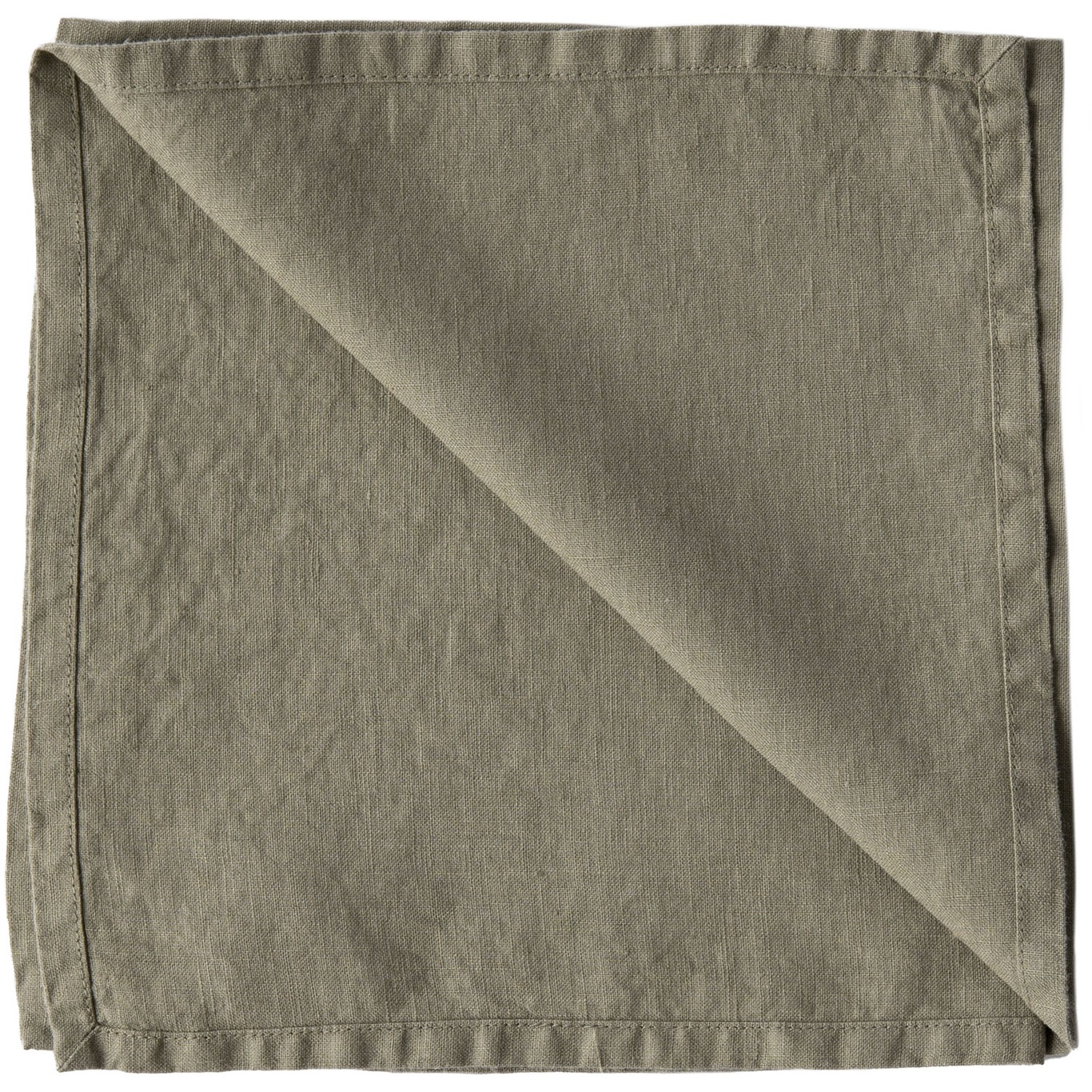 Linen Serviette 45x45 cm, Olive