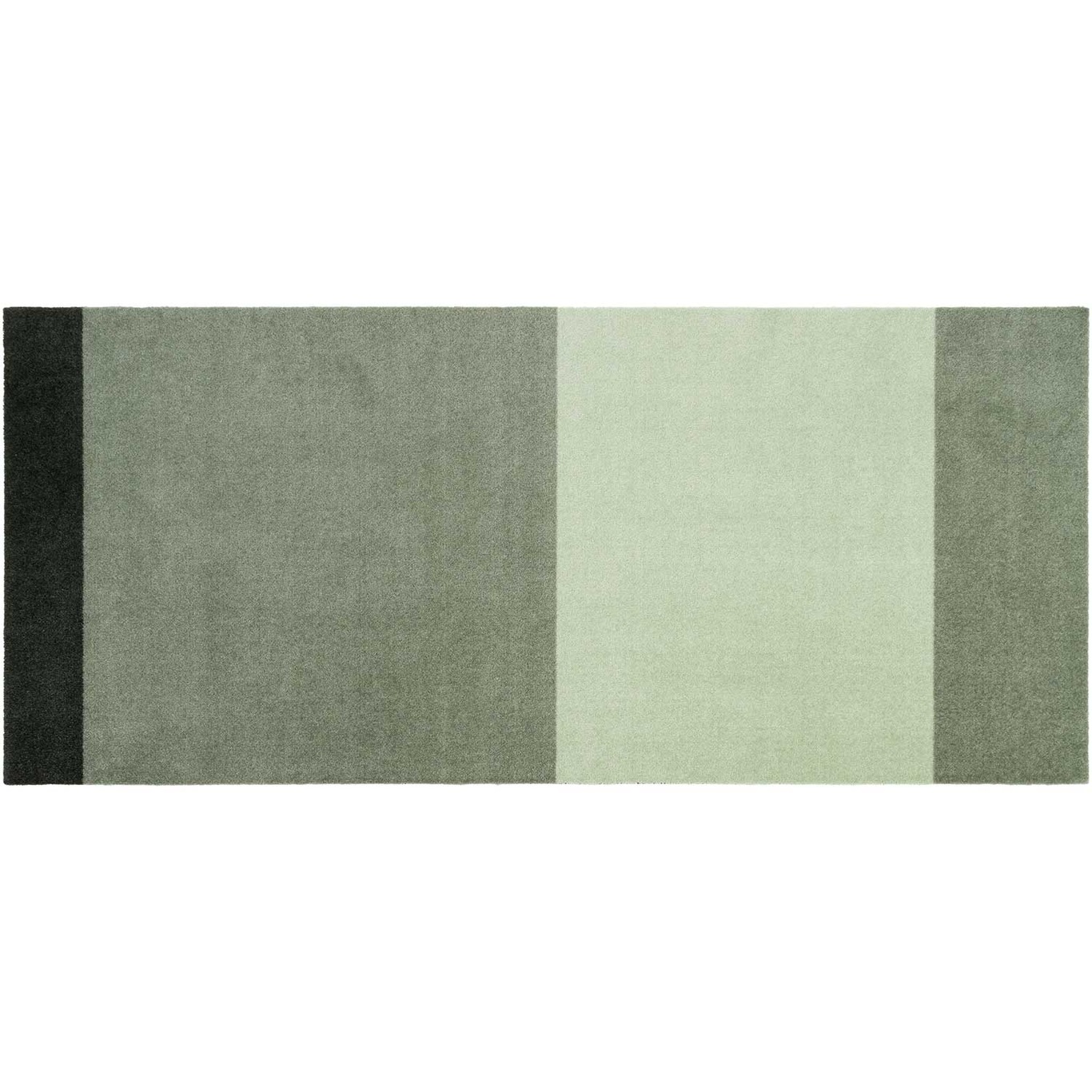 Stripes Teppich Hellgrün / Dunkelgrün, 90x200 cm