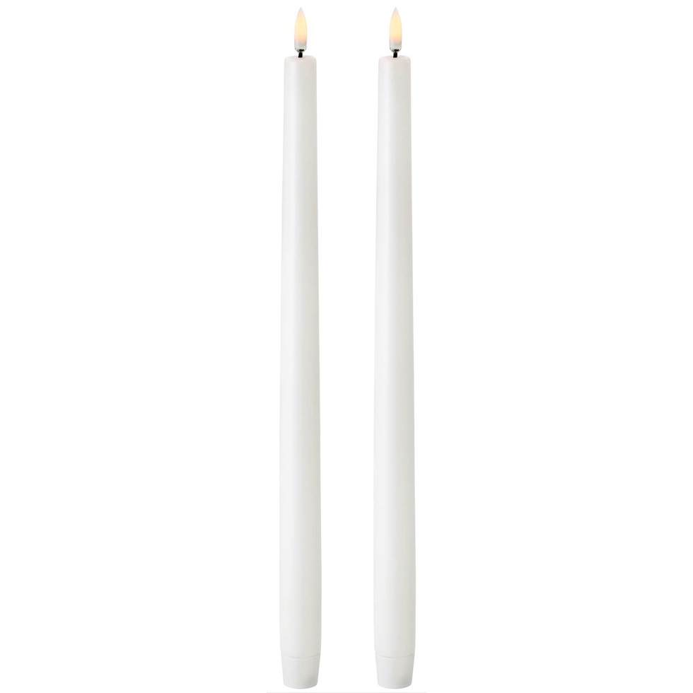 LED Stabkerze Nordic White 2-er Set, 2,3x35 cm
