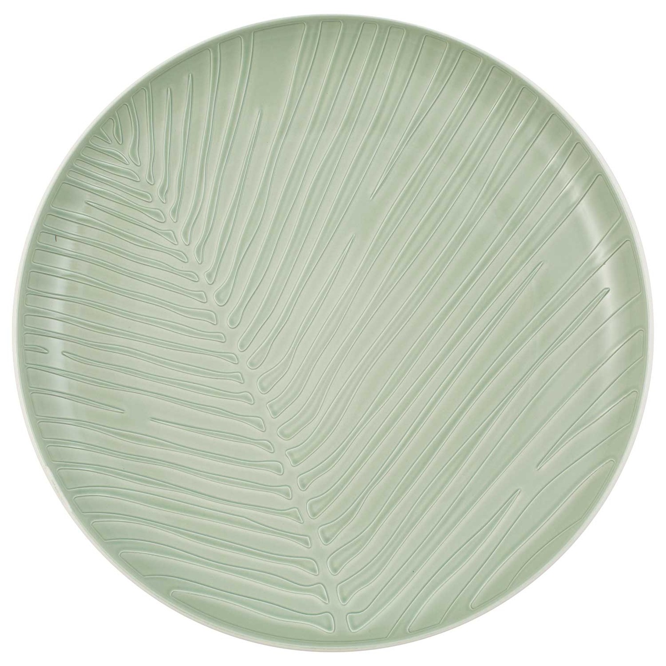 It's My Match Plate Leaf 24 cm, Mineral Green