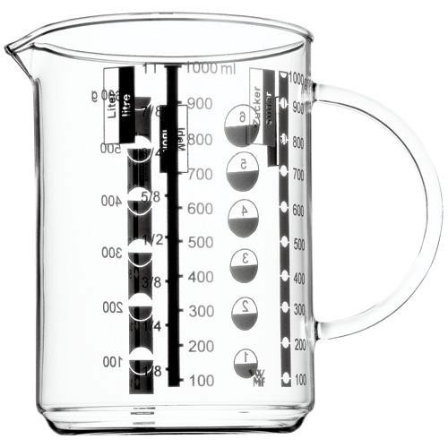 Glas-Messbecher 1,0 l, Klar