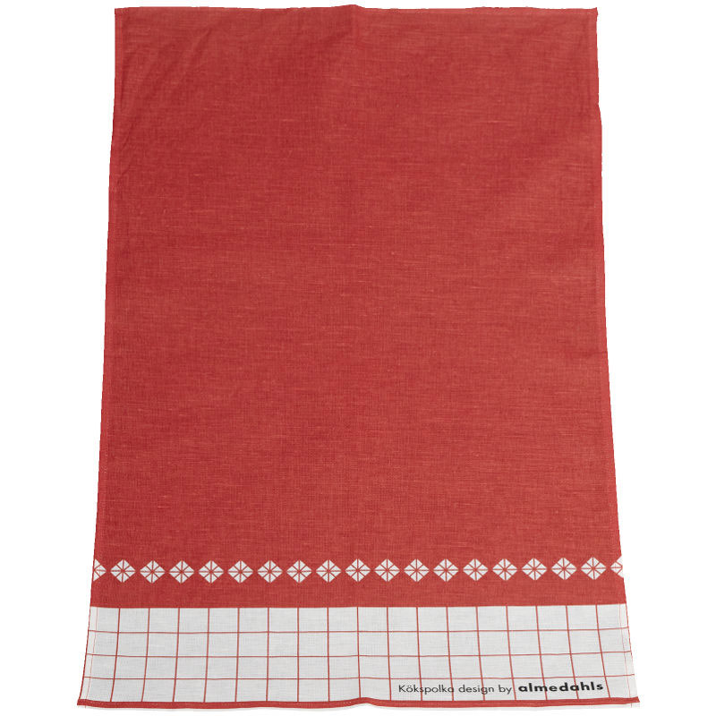 Kökspolka Kitchen Towel, Red/White