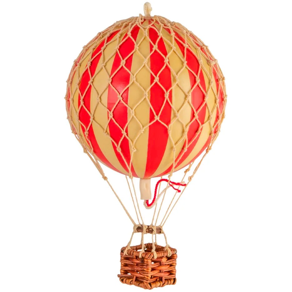 Floating The Skies Heißluftballon 13x8.5 cm, True Red