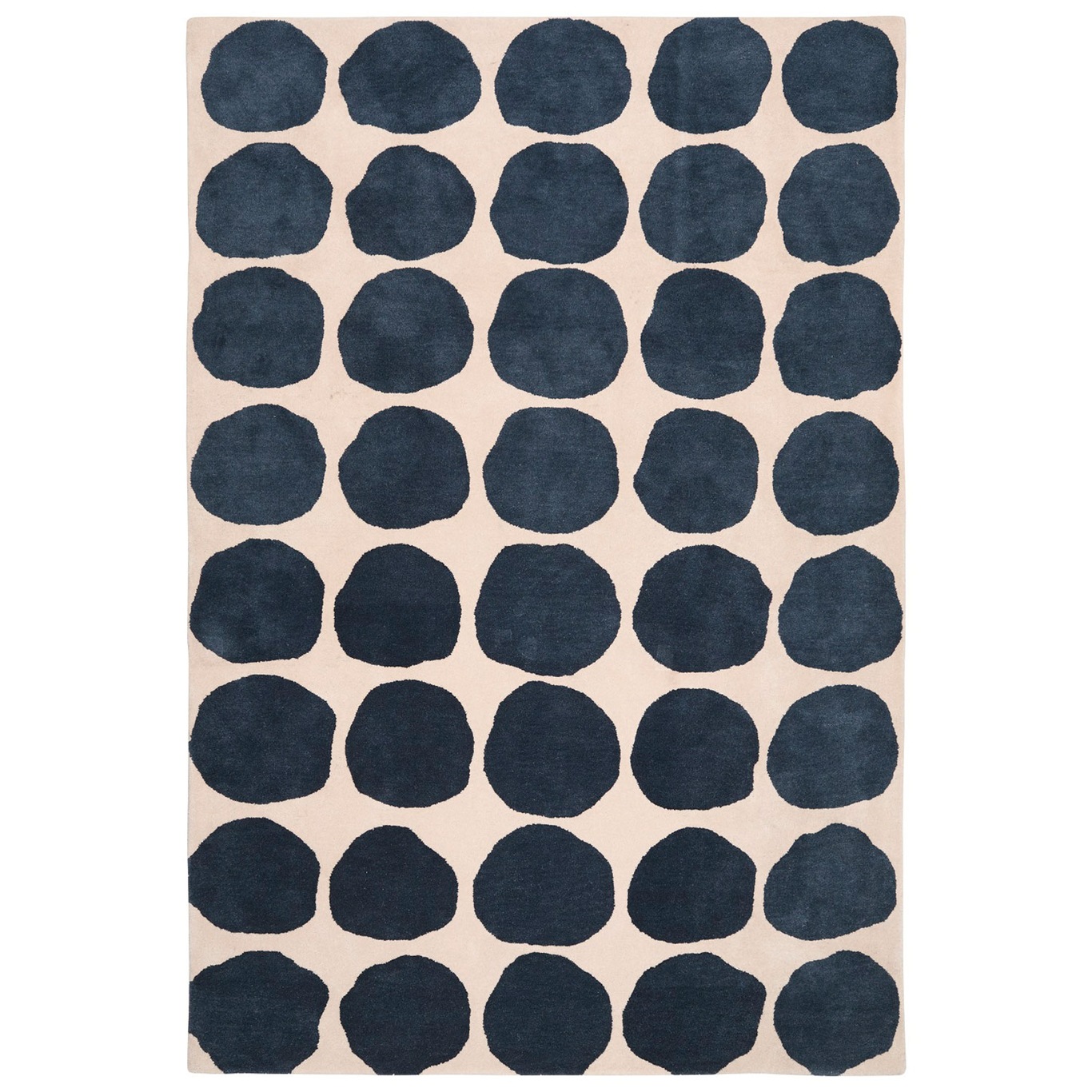Dots Matte 180x270cm, Khaki/Blau Melange
